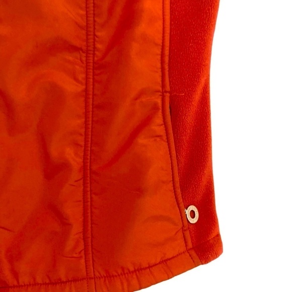 Bc Clothing fleece & nylon zip up vest in rusty burnt orange zip pockets size xl - Picture 9 of 10